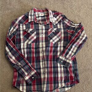 Levi's Casual Plaid Shirt - Red, Blue, and White